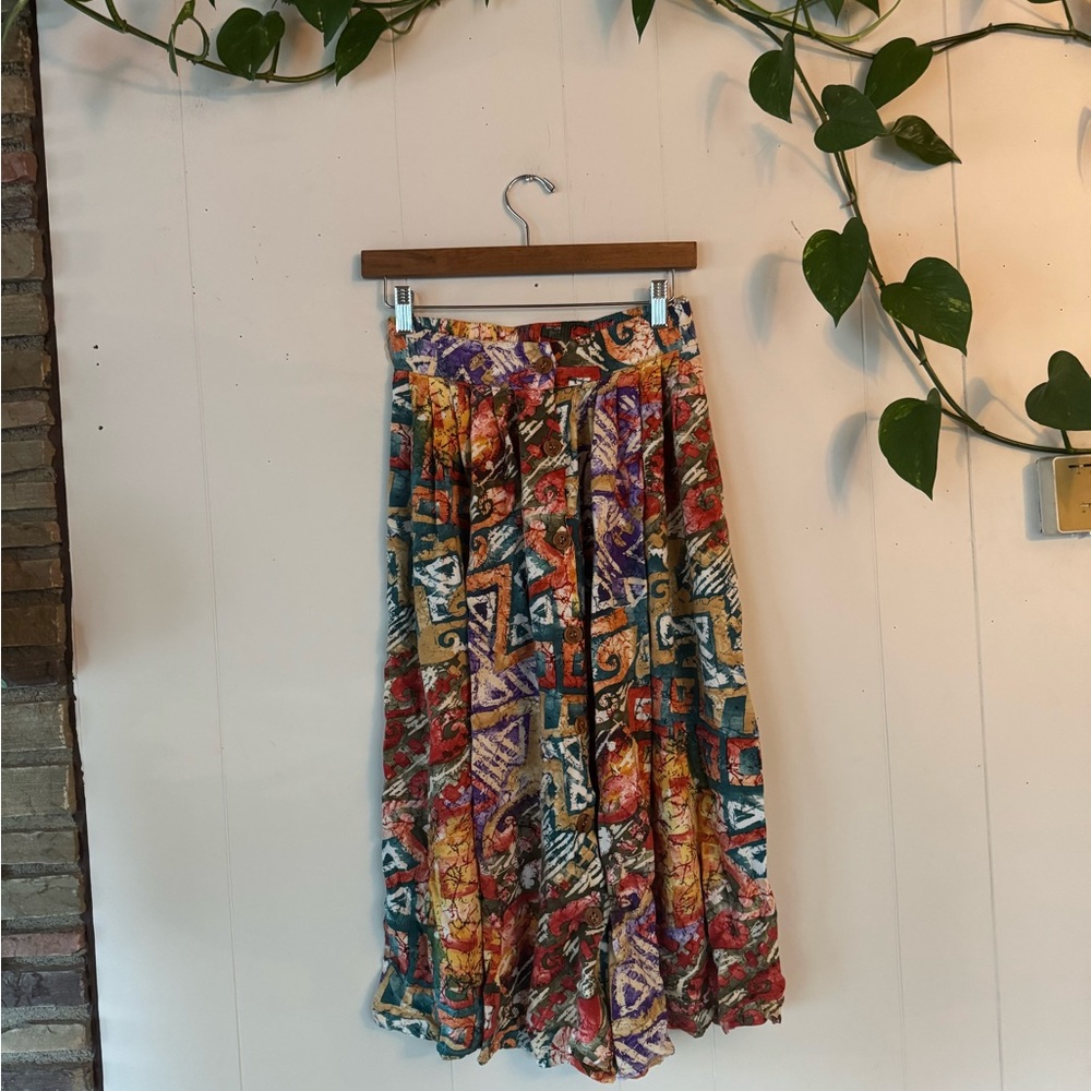 Vibrant Multicolor A-Line Skirt